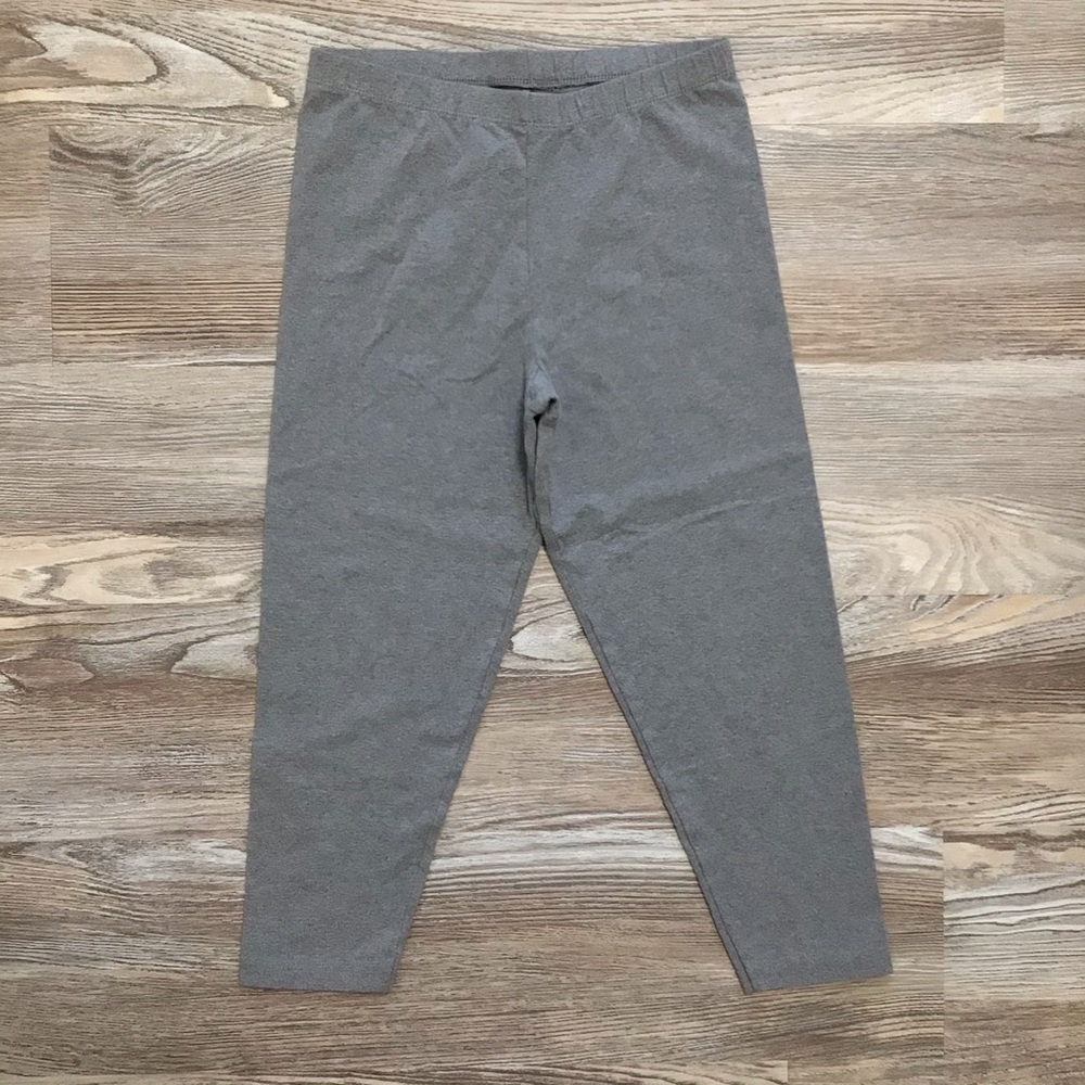 Danskin Gray Crop Pull On Athleisure Wear Leggings Large
